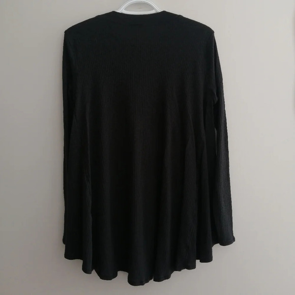 Lululemon Dare to Drape Ribbed Black Long Sleeve Hi Low Hem Tencel Cotton Small - Picture 3 of 16